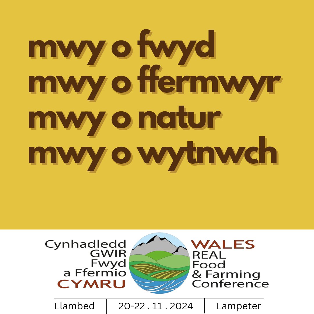 wrffc24's tweet photo. Mae Cynhadledd Gwir Fwyd a Ffermio yn ôl eleni. Tachwedd 20-22 ym Mhrifysgol Cymru Y  Drindod, Llambed.

'Rydym nawr yn derbyn ceisiadau ar gyfer siaradwyr a gweithdai ar y thema. Beth sydd gennych chi i'w rannu gyda ni?

walesfoodfarming@gmail.com https://t.co/BP7glckO6B