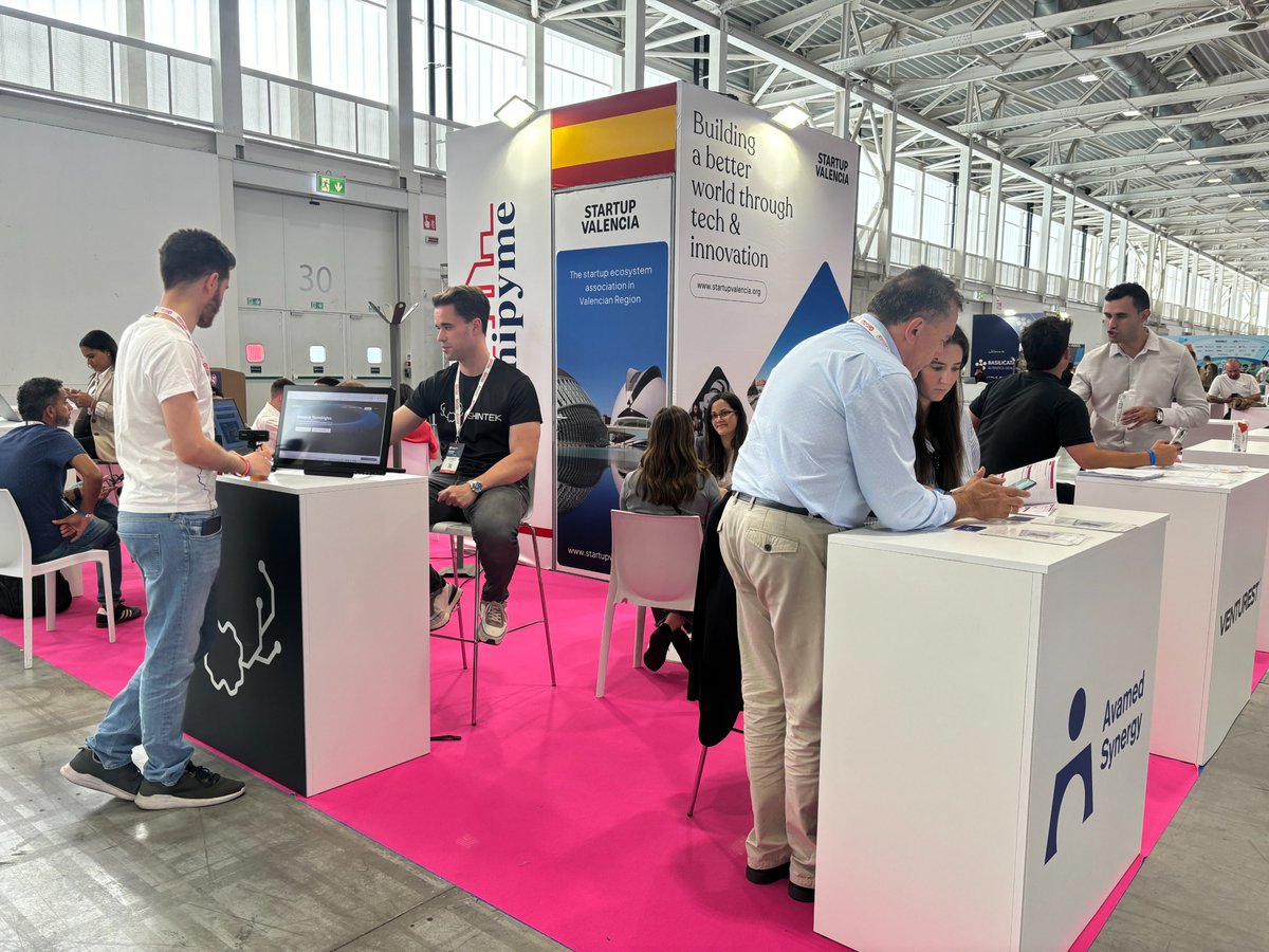 Startup Valencia (@startup_vlc) on Twitter photo Las #startups valencianas están representando el ecosistema innovador nacional en #WMF2024 Italia 🇮🇹
⚡ Durante tres días, 7 tecnológicas de la Comunidad Valenciana estarán presentando sus proyectos y soluciones en el stand de Startup Valencia en <a href="/WMFWeMakeFuture/">WMF - We Make Future</a> Las #startups valencianas están representando el ecosistema innovador nacional en #WMF2024 Italia 🇮🇹
⚡ Durante tres días, 7 tecnológicas de la Comunidad Valenciana estarán presentando sus proyectos y soluciones en el stand de Startup Valencia en <a href="/WMFWeMakeFuture/">WMF - We Make Future</a>