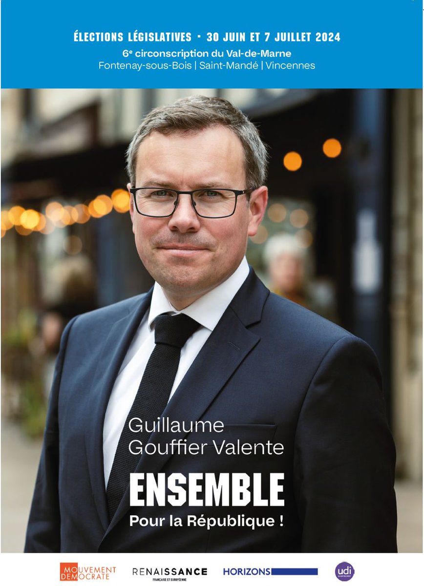 #EnsemblepourlaRépublique dans ces temps démocratiques incertains, j'ai à cœur de continuer d'agir avec détermination à votre service, de rassembler les républicains et les démocrates qui veulent construire l'avenir de notre pays. Je suis candidat à l'élection législative.
