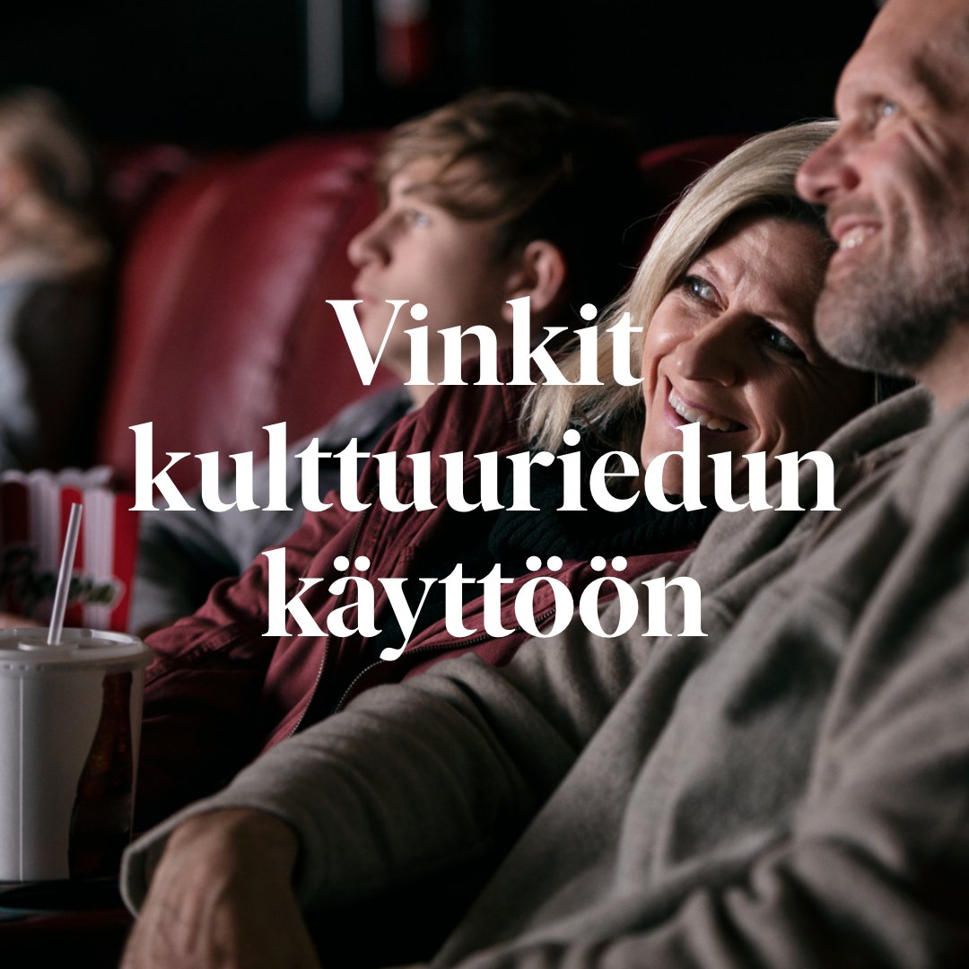 Mihin Smartumin kulttuurietua kannattaa käyttää nyt? 🕺💃🏻 Tutustu Finnkinon kesän kampanjaetuun! Osta itsellesi kulttuuriedulla 6kpl sarjalippuja hintaan 66 €. Etu voimassa 31.7. asti.

Lue lisää: eu1.hubs.ly/H09GvKK0

#smartum #kulttuurietu #työhyvinvointi #hyvinvointi