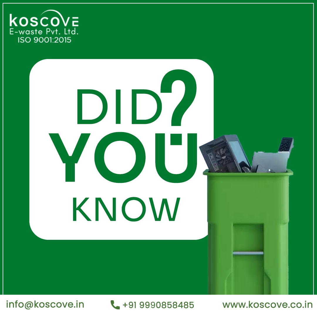 EKoscove's tweet image. Did you know?

🌱 Recycling 1 million laptops can save enough energy to power approximately 3600 homes yearly. Let's make a difference together! 🌍💡

📞 +91 9990858485
📧 info@koscove.in
🌐 koscove.co.in

#EwasteRecycling #SustainableLiving #KosCove #EcoFriendly