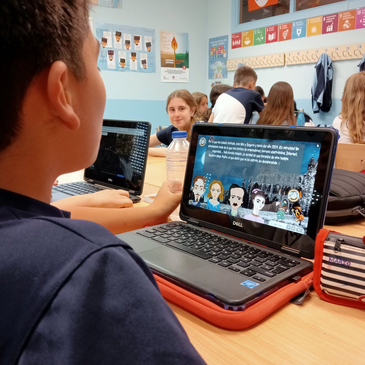 STrinidadZamora's tweet image. 🎲 "El Misterio de los Manuscritos Robados"
💀 Una terrorífica aventura digital de la 🫱🏼 de @cfiebenavente donde los #clásicos de la Literatura nos ayudarán a conocer:
💻 Plan de Confianza y Seguridad Digital #PCSD
#CompDigEdu_Zamora 
#MírateMíraleAdmira