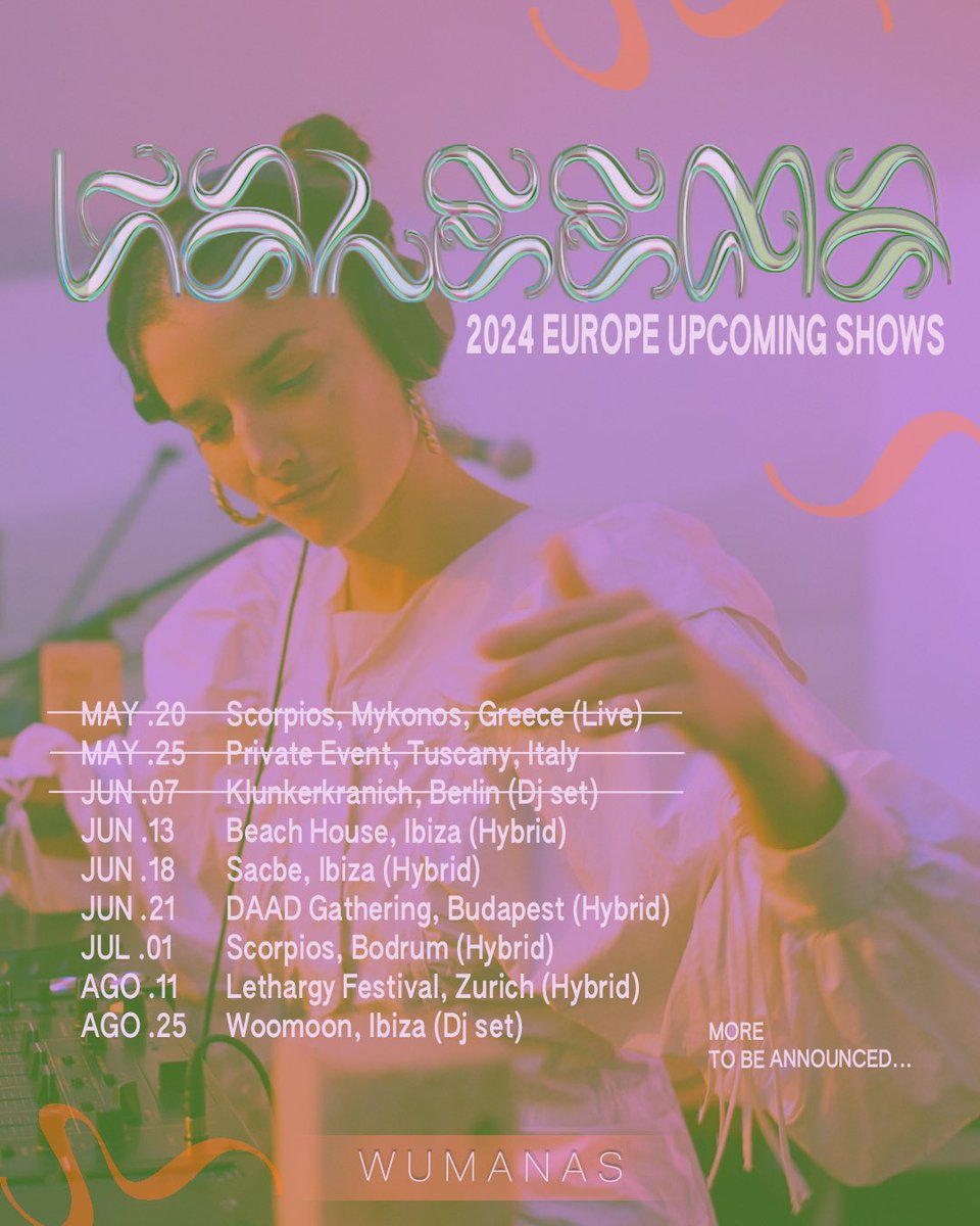 Upcoming shows in Europe 🇪🇸🇭🇺🇹🇷🇨🇭