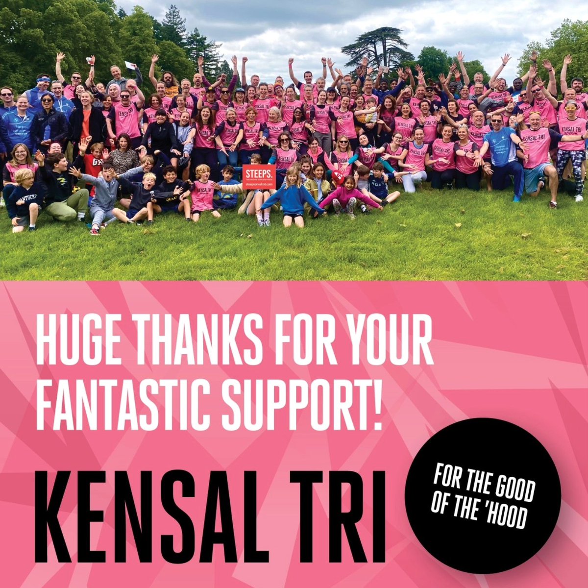 Fantastic effort by 163 neighbours  to swim, bike &amp; run <a href="/BlenheimTri/">Blenheim Palace Triathlon</a> &amp; huge thanks also to the 809 people who donated #forthegoodofthehood 🏊🚲🏃💕💪 To enjoy free &amp; discounted swim, bike, run and/or support great local causes - DM us or go to bit.ly/bigkensaldisco… 🙏