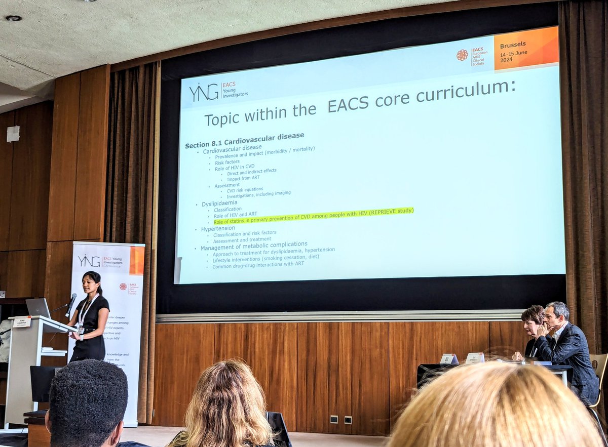 Great start to the #YINGconf24 in Brussels this morning. Lovely welcome from current Chair @tristanjbarber and well presented data from <a href="/Esteban09090/">Esteban Martinez 🇺🇦</a> and <a href="/jazz_hands101/">Jasmini</a> on latest data on CVD in PWH and new guidance on statin use