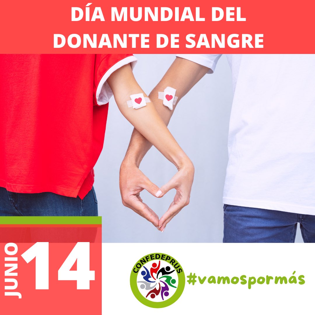 #confedeprus invita a donar sangre, a donar vida.
Esto permite aumentar la esperanza y calidad de vida de pacientes con enfermedades potencialmente mortales y llevar a cabo procedimientos médicos y quirúrgicos complejos.
#DonarSangre 
#diamundialdeldonantedesangre
#vamospormás