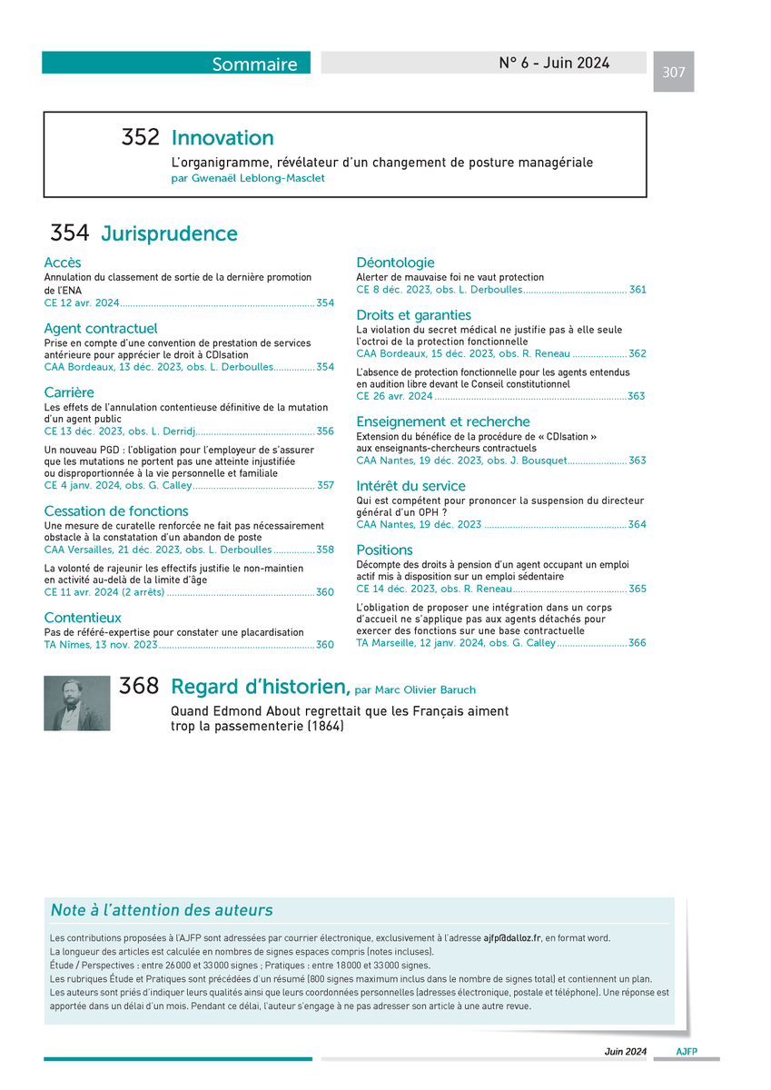 🔔Le numéro de juin de l’AJFP est disponible sur Dalloz Revues ▶️ bit.ly/DR-AJFP et sur dalloz.fr ▶️ bit.ly/DZ-AJFP
Bonne lecture !