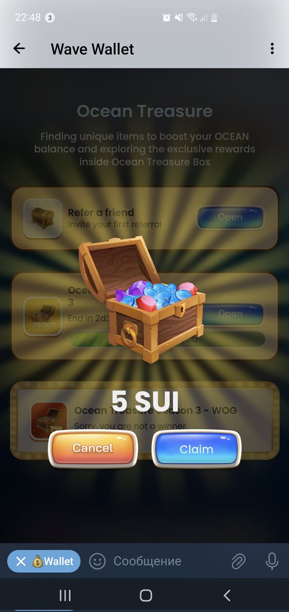CotQuake's tweet photo. I just won in the Ocean Treasure Season 3 event. There are so many Treasure Seasons are coming. https://t.co/GQT0hxKye9