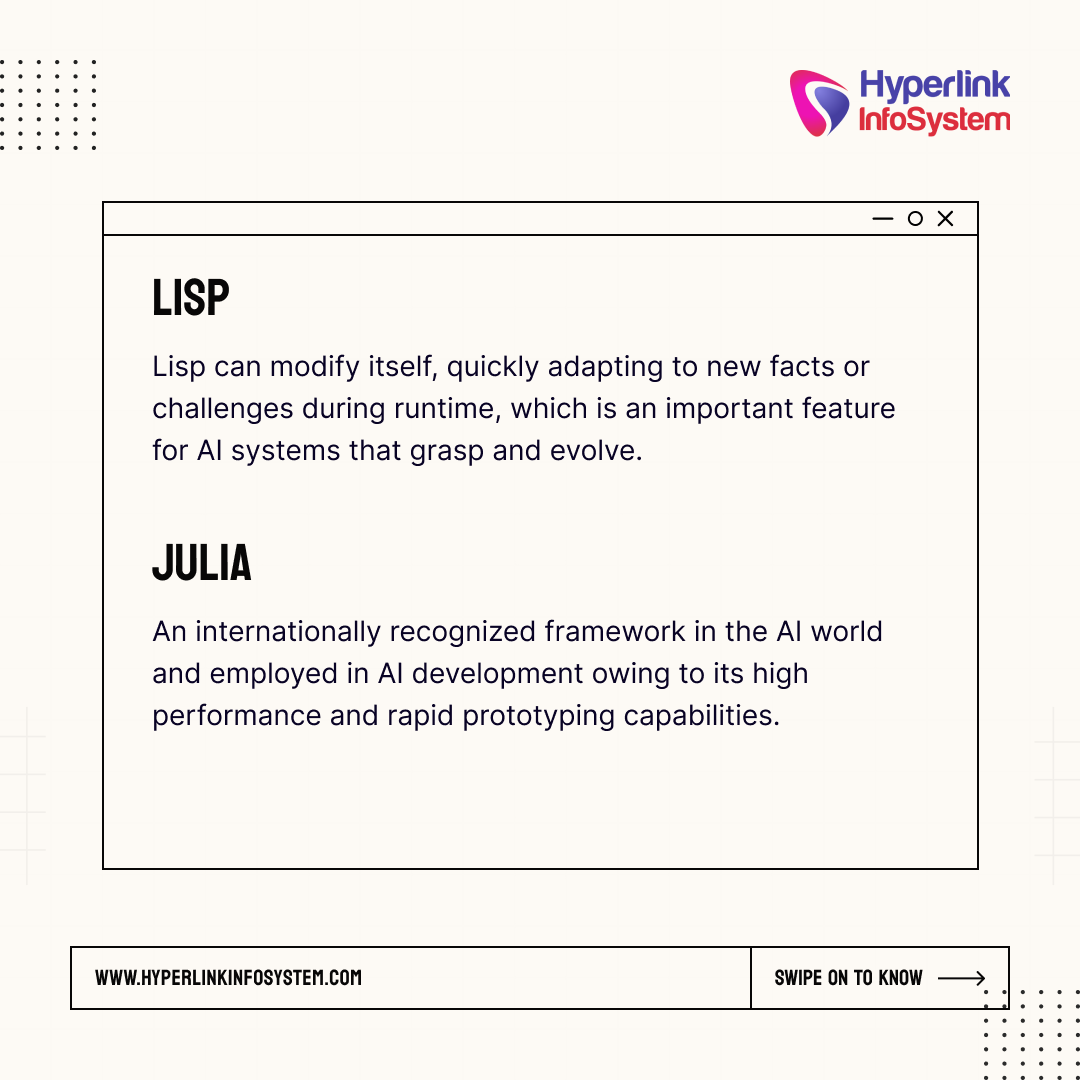 hyperlinkinfo's tweet image. Check out theย top AI programmingย languages currentlyย dominatingย the scene in 2024
bit.ly/3x2CoEt
#aidevelopment #aiprogramminglanguages #aidevelopmentcompany #artificialintelligence #aiprogramming #aidevelopers #programminglanguages #aitools #hyperlinkinfosystem
