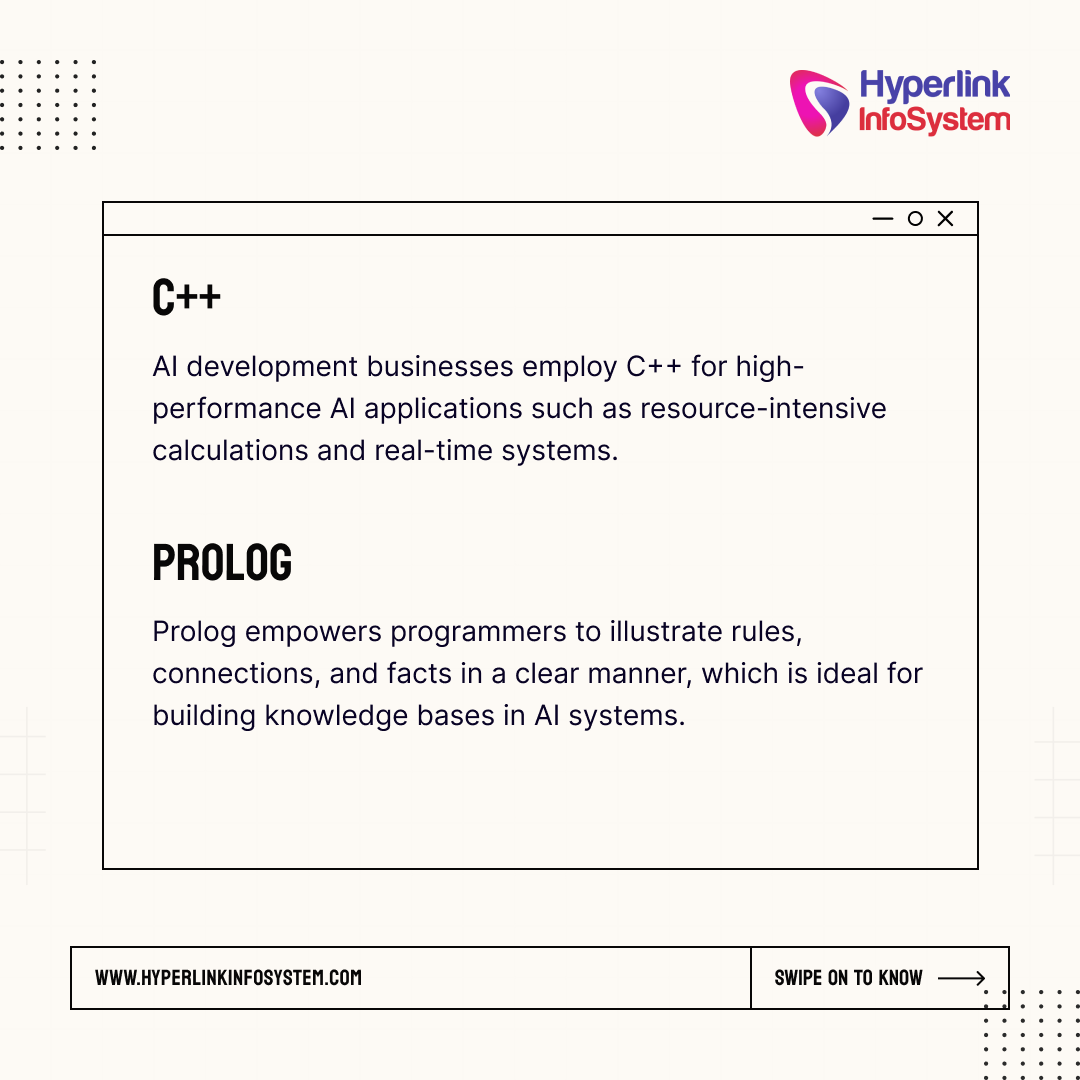 hyperlinkinfo's tweet image. Check out theย top AI programmingย languages currentlyย dominatingย the scene in 2024
bit.ly/3x2CoEt
#aidevelopment #aiprogramminglanguages #aidevelopmentcompany #artificialintelligence #aiprogramming #aidevelopers #programminglanguages #aitools #hyperlinkinfosystem