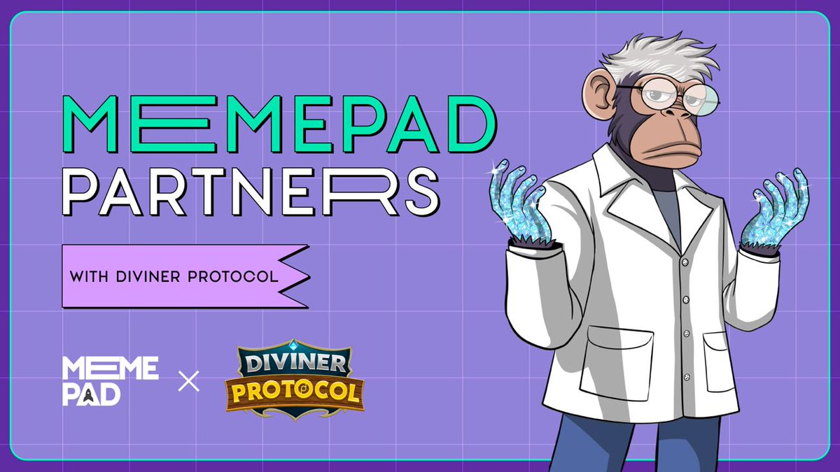 Diviner Protocol | Building Metaverse (@divinerprotocol) on Twitter photo We are glad to announce partnership with <a href="/MemePadSol/">MemePad</a> to expand our #MEMECOİNS ecosystem! 
MemePad is The Hottest Memecoin Launchpad 🔥 Unruggable, Decentralized and Community driven 🚀 Backed by the MEMEPad Labs Incubator & Top Tier Industry Partners! 
Let's build together! We are glad to announce partnership with <a href="/MemePadSol/">MemePad</a> to expand our #MEMECOİNS ecosystem! 
MemePad is The Hottest Memecoin Launchpad 🔥 Unruggable, Decentralized and Community driven 🚀 Backed by the MEMEPad Labs Incubator & Top Tier Industry Partners! 
Let's build together!