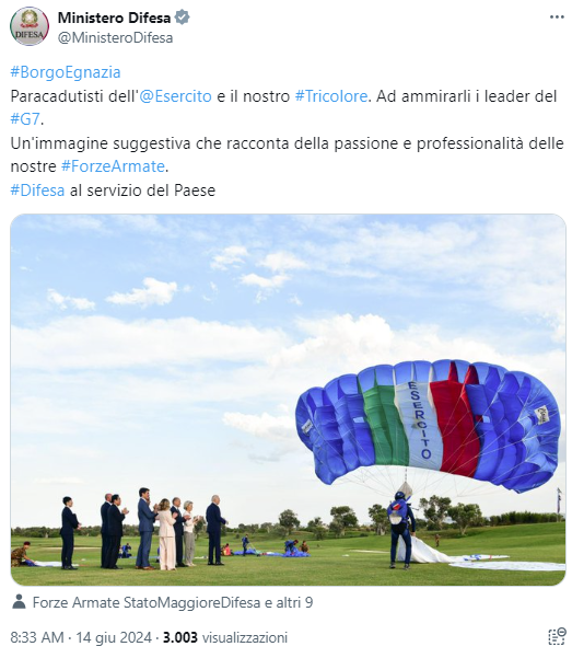 _a1_s2_d3_'s tweet photo. " #bided @potus vaga nei prati " ..
Allego foto fornita da @MinisteroDifesa oggi
Qua vedo vagolare solo i neuroni di alcuni "giornalisti" o meglio propagandisti del #FQ
Solita #propaganda asusual https://t.co/svgCWKEXkM