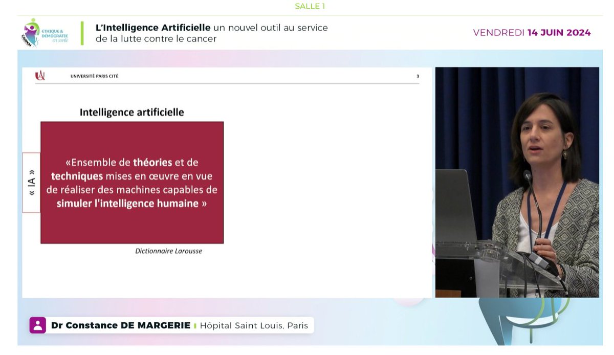Maintenant à Constance de Margerie médecin chercheuse à l'<a href="/HopSaintLouis/">Hôpital Saint-Louis AP-HP</a> / <a href="/parcc_inserm/">PARCC-INSERM</a> d'aborder image IA et imagerie médicale

Streaming : siric-carpem.e-congres.com/fr

<a href="/InstParisCarpem/">Institut du Cancer Paris CARPEM</a> <a href="/univ_paris_cite/">Université Paris Cité</a> <a href="/Inserm/">Inserm</a> <a href="/APHP/">Assistance Publique – Hôpitaux de Paris (AP-HP)</a> <a href="/UP_Medecine/">Université Paris Cité Médecine</a> @CRCordeliers