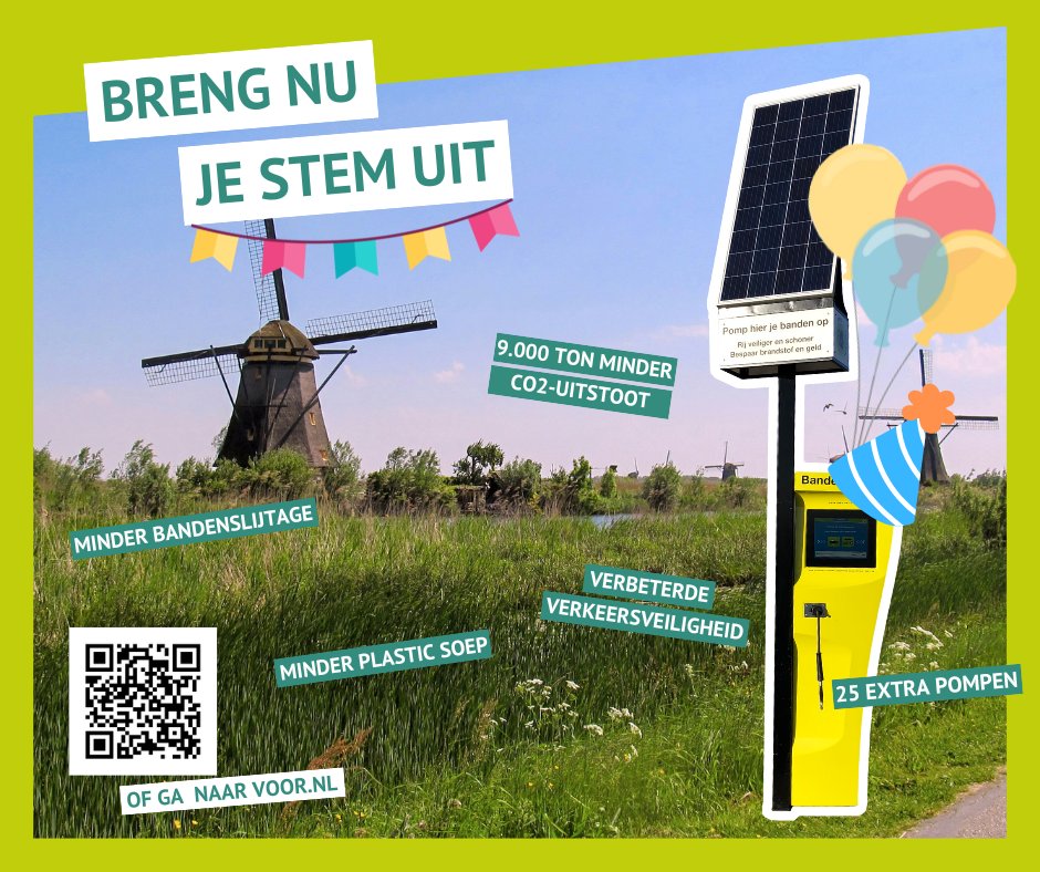 𝐃𝐞 𝐭𝐨𝐩 𝟏𝟓 𝐢𝐬 𝐢𝐧 𝐳𝐢𝐜𝐡𝐭! 𝐖𝐞 𝐳𝐢𝐣𝐧 𝐞𝐫 𝐛𝐢𝐣𝐧𝐚!🎉 
𝐇𝐞𝐥𝐩 𝐣𝐢𝐣 𝐨𝐧𝐬 𝐨𝐯𝐞𝐫 𝐝𝐞 𝐟𝐢𝐧𝐢𝐬𝐡? Zo stem je: 
1. Scan de qr-code of ga naar voor.nl/voorbeeld-proj…
2. Vraag de stemcode aan (via sms) en vul in
3. Zoek op het woord: POMP en geef 10 punten