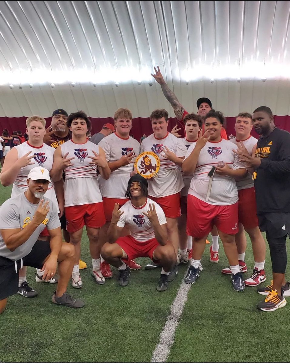8 of them! 8 of our big men showed up tonight and took home a big win at the ASU BIG MAN COMPETITION! #1 overall. Congratulations fellas! Way to represent <a href="/alaqcfootball/">ALA QC Football</a>. Thank you for hosting a great competition <a href="/ASUFootball/">Sun Devil Football</a> 

<a href="/KevinMcCabe987/">Kevin McCabe</a> <a href="/CodyTCameron/">Cody Cameron</a> <a href="/brettinaz/">Brett</a> <a href="/tsdevil64/">Travis Scott</a>