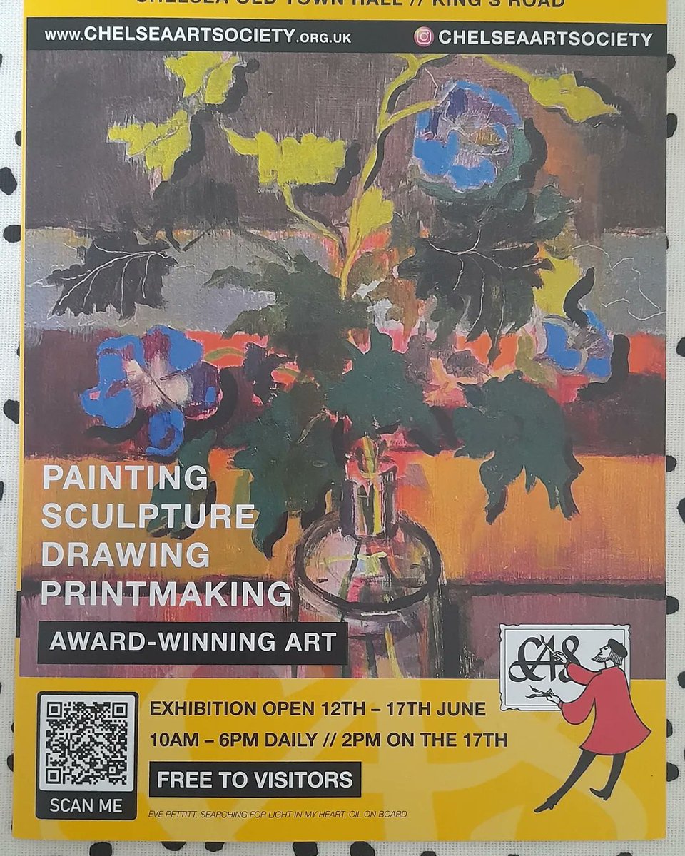 My painting, selected for the 75th Chelsea Summer Art Exhibition! It's at Chelsea Old Town Hall on King's Road till Monday, entrance free. Lots of fantastic things to see there <a href="/ChelseaArtSoc/">Chelsea Art Society</a>