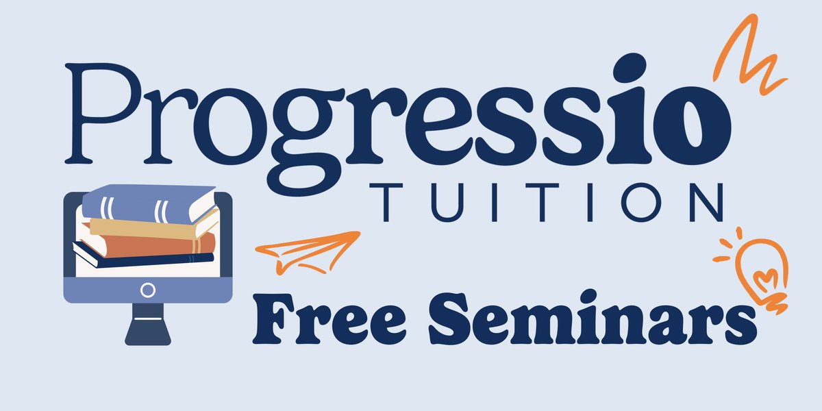 This is Progressio Tuition: Free Seminars📚✏️📖

Did you say FREE?!

Yes, that’s right! We take recommendations from schools &amp; Progressio Tutors lead open access, totally free Online Seminars 👏🏼