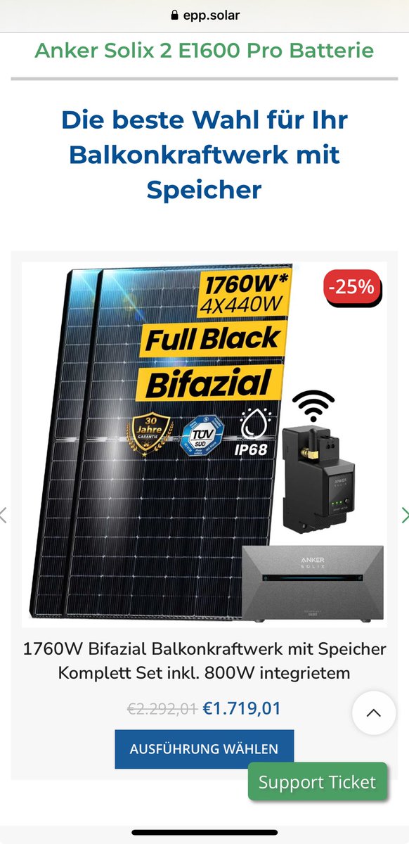 PJRosenberger3's tweet image. Interesting #BalconySolar prices in #Germany. AU$2780 gets a 1760W 1.6kWh battery system; 810W no-battery system is cheap. Given strata growth in Oz, #nswpol #auspol should get on this ⁦@cityofsydney⁩ ⁦@Bowenchris⁩ ⁦@ChrisMinnsMP⁩ #solar #Balkonkraftwerk