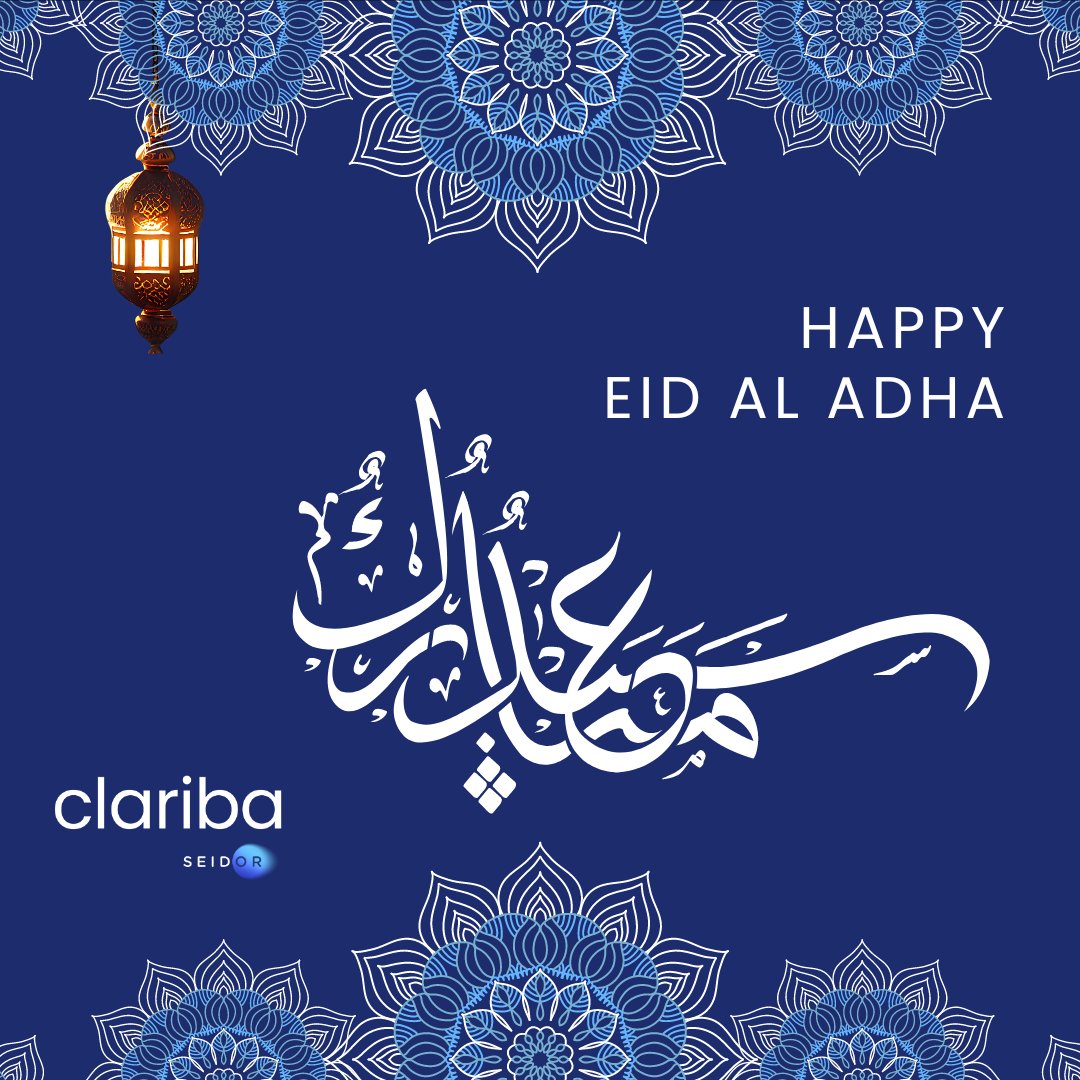 Clariba's tweet photo. As we prepare to leave for a long and festive weekend, we would like to extend our Eid wishes to everyone celebrating it. 
May this special time be filled with blessings, happiness, and cherished moments with loved ones.
Have a blessed and joyous Eid!

#eid #eidaladha https://t.co/PFOUYvakH6