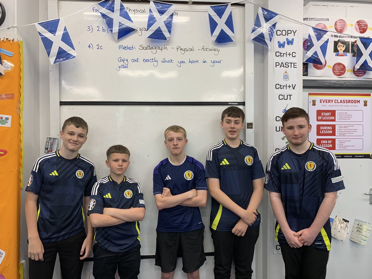 The 3F Computing boys and I getting into the spirit for the Euros kicking off today. 

Mon the Scotland!! 🏴󠁧󠁢󠁳󠁣󠁴󠁿🇩🇪

We’ve got McGinn….🎶
#NoScotlandNoParty