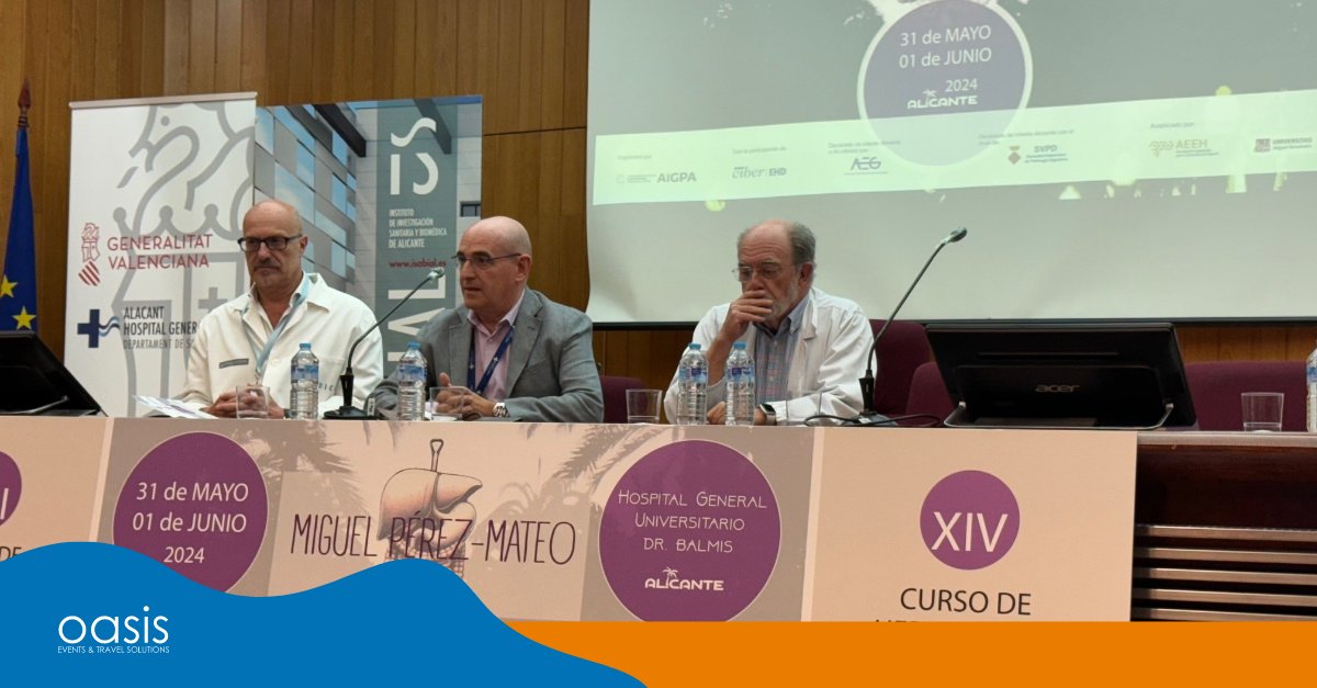 OasisMeetings's tweet photo. En mayo se celebró el VIII Curso de Gastroenterología y el XIV Curso de Hepatología en el Hospital General Universitario Dr. Balmis de Alicante 🌴

¡Os dejamos algunas fotos! 📸
.
.
.
#Oasis #OasisMeetings #OasisEvents #Congresos #Reuniones #Convenciones #Eventos #Ciencia https://t.co/RxsWeJpU6e