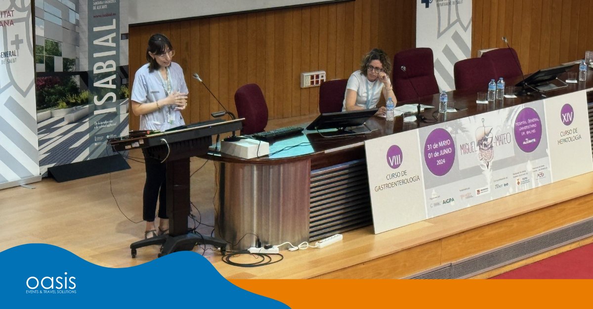 OasisMeetings's tweet photo. En mayo se celebró el VIII Curso de Gastroenterología y el XIV Curso de Hepatología en el Hospital General Universitario Dr. Balmis de Alicante 🌴

¡Os dejamos algunas fotos! 📸
.
.
.
#Oasis #OasisMeetings #OasisEvents #Congresos #Reuniones #Convenciones #Eventos #Ciencia https://t.co/RxsWeJpU6e