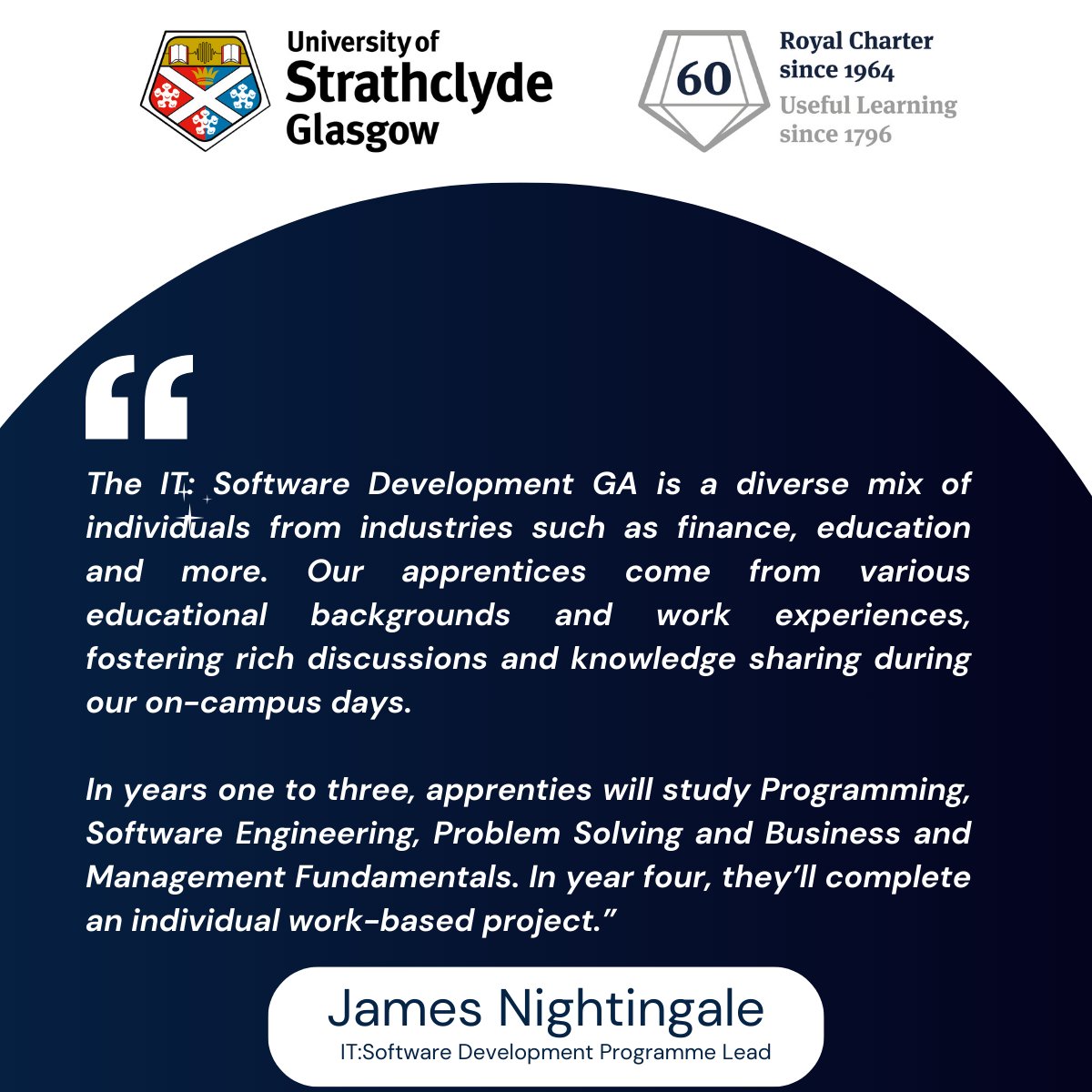 It's that time of year to think about your ADR and future development. Or realistically you're thinking about Scotland's opener against Germany BUT bear with us!
If you work in IT, you can study for a funded BSc IT: Software Development while staying in your full-time, paid job🙌
