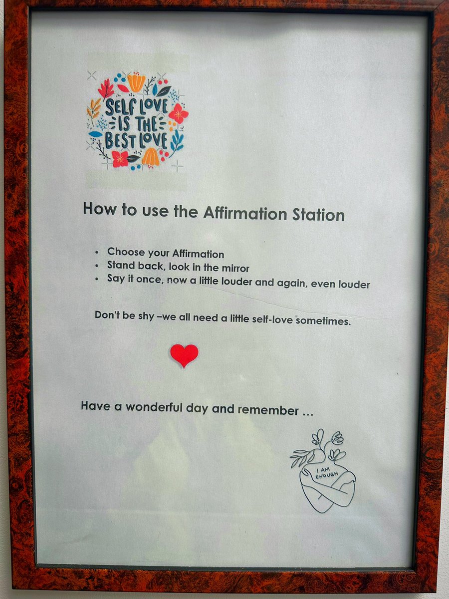 ChristallaJ's tweet photo. Just popped into @SPAHacademy and found lovely #MsThompson introducing the new #SPAHaffirmationstation … 🩵 this!
@LDBSLAT #LDBSLAT https://t.co/r7NTs80FFZ