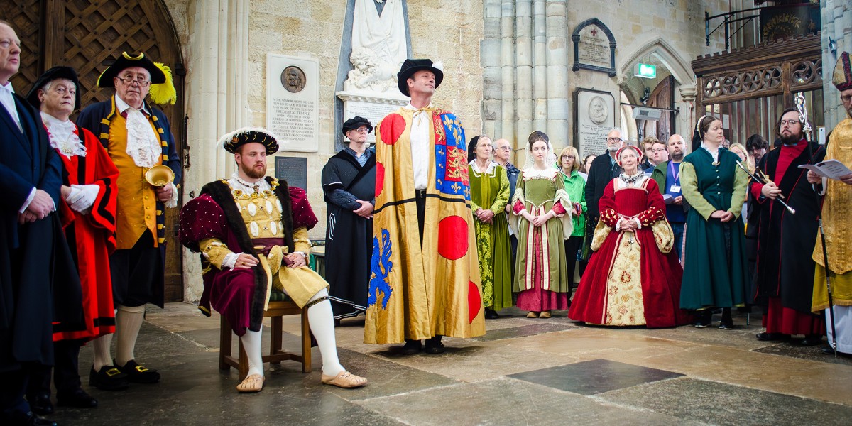 Historic Royal Palaces (@hrp_palaces) on Twitter photo 👑 Henry VIII on Tour 👑 Young Henry VIII visited Exeter yesterday as part of our <a href="/HenryVIIIonTour/">Henry on Tour</a> project which explores Henry’s journeys around his realm.
King Henry was given a Civic Welcome and processed from <a href="/ExeterGuildhall/">Exeter Guildhall</a> to <a href="/ExeterCathedral/">ExeterCathedral</a>🤴
📸 <a href="/ExeterCouncil/">Exeter City Council</a> 👑 Henry VIII on Tour 👑 Young Henry VIII visited Exeter yesterday as part of our <a href="/HenryVIIIonTour/">Henry on Tour</a> project which explores Henry’s journeys around his realm.
King Henry was given a Civic Welcome and processed from <a href="/ExeterGuildhall/">Exeter Guildhall</a> to <a href="/ExeterCathedral/">ExeterCathedral</a>🤴
📸 <a href="/ExeterCouncil/">Exeter City Council</a>