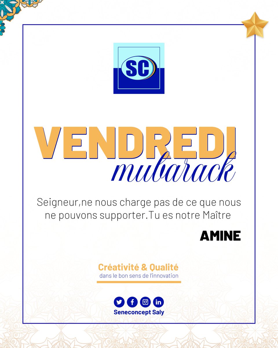 Seneconcept1's tweet photo. On vous souhaite un,
Bon jummah dans la paix et sérénité😍🕌🕋
_______
#jummahmubarack #muslim #mbour #Saly #somone #ngaparou2 #kebetu #digital #pictureoftheday #post #galsen #islam #jummahmubarak❤️🕋💯 https://t.co/PX6jipDU6N