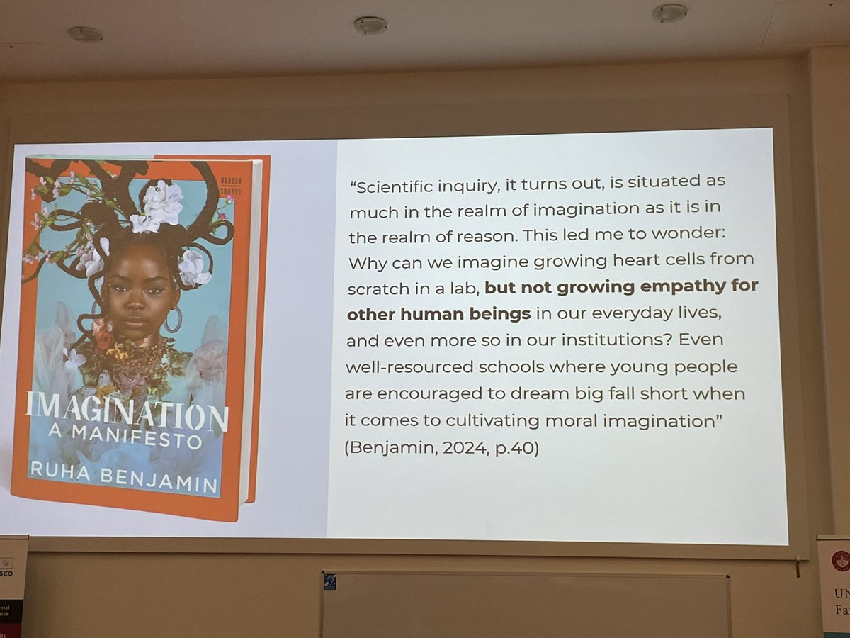 So good to be reminded we can use and apply our abilities to cultivate alternative futures..@UNESCO_CFRC