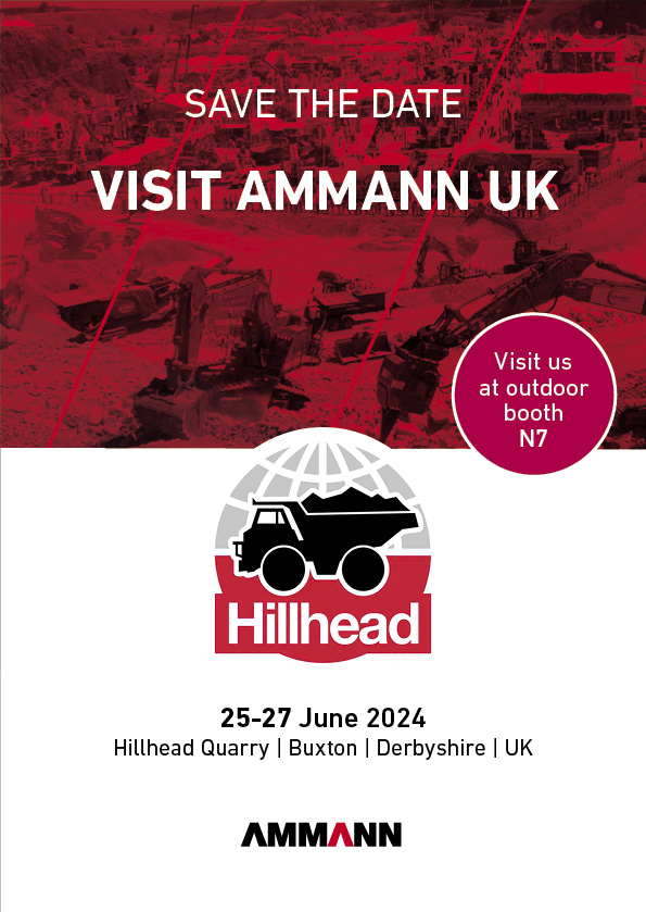 Ammann will be at @Hillhead 2024 in Buxton, UK, from 25-27 June. Stop by the Ammann booth N7 and say hello!

#Hillhead2024 #ConstructionExpo #Ammann