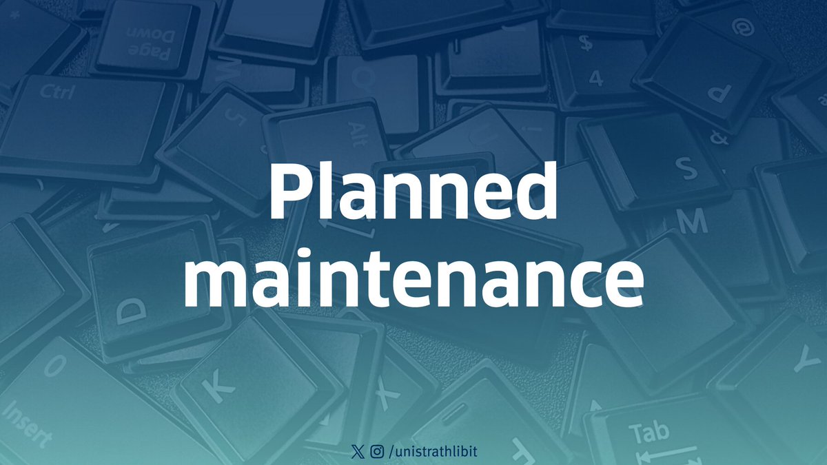 UniStrathLibIT's tweet image. Pegasus and related systems will be unavailable between 8am-12 noon on Monday 17 June while we carry out essential maintenance.
Impacted systems will include:
* @StrathApp;
* Student Applicant portal; 
* Student Administration Portal; 
* HR Payroll.

More: status.strath.ac.uk