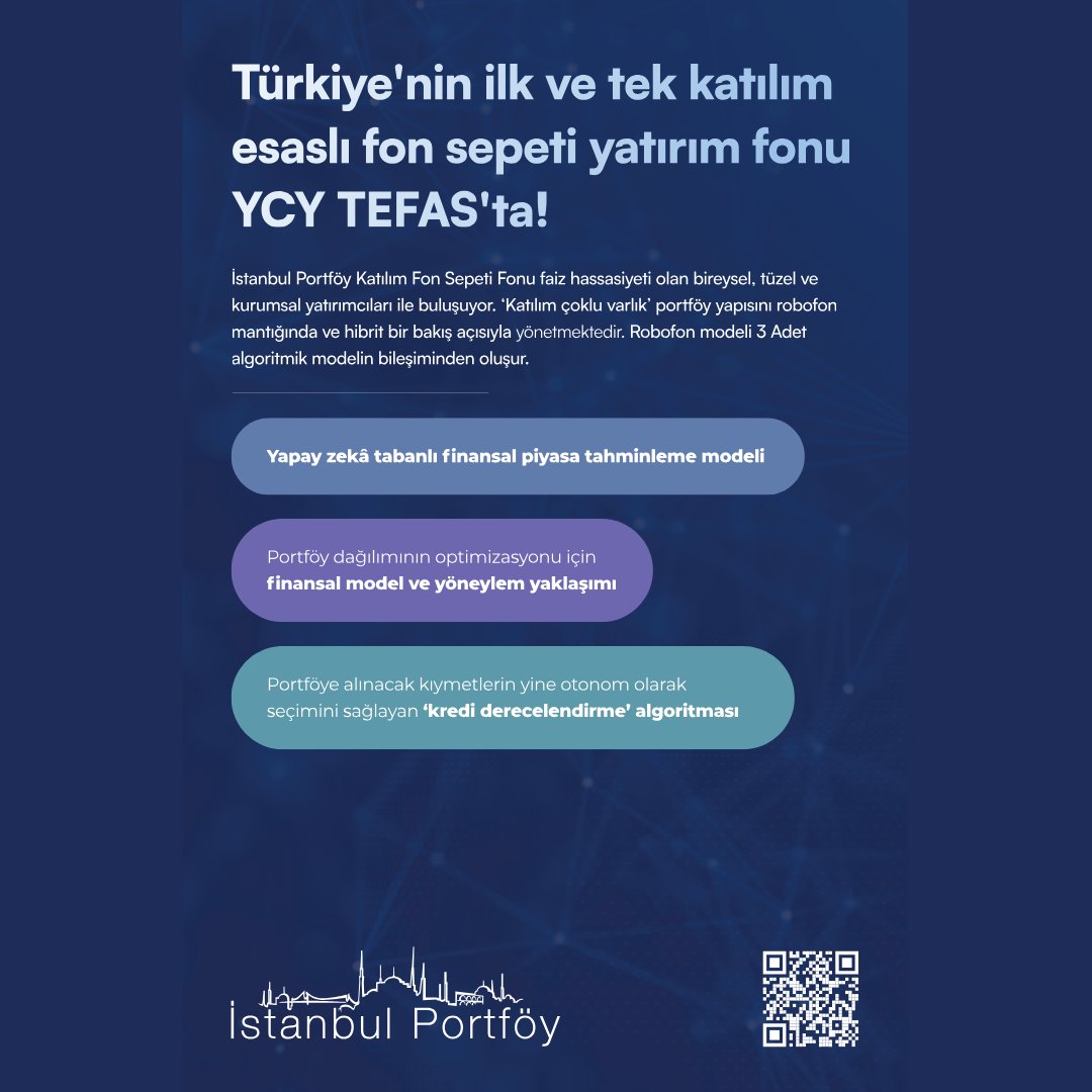 Türkiye'nin ilk ve tek katılım esaslı fon sepeti yatırım fonu YCY, TEFAS'ta!