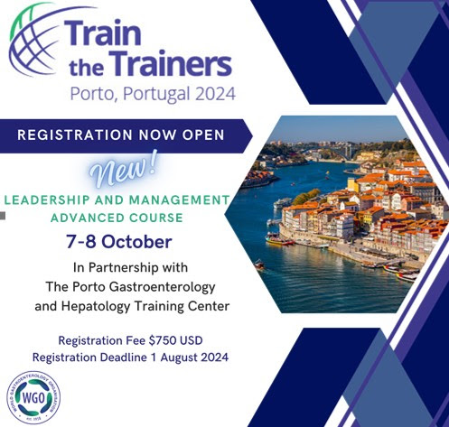 Sociedade Portuguesa de Gastrenterologia (@sp_gastro) on Twitter photo O Train the Trainers, organizado pela WGO, irá decorrer no Porto, nos dias 7 e 8 de outubro de 2024.
A SPG irá patrocinar 3 participantes.
Mais informações aqui ⬇️
worldgastroenterology.org/education-and-… O Train the Trainers, organizado pela WGO, irá decorrer no Porto, nos dias 7 e 8 de outubro de 2024.
A SPG irá patrocinar 3 participantes.
Mais informações aqui ⬇️
worldgastroenterology.org/education-and-…