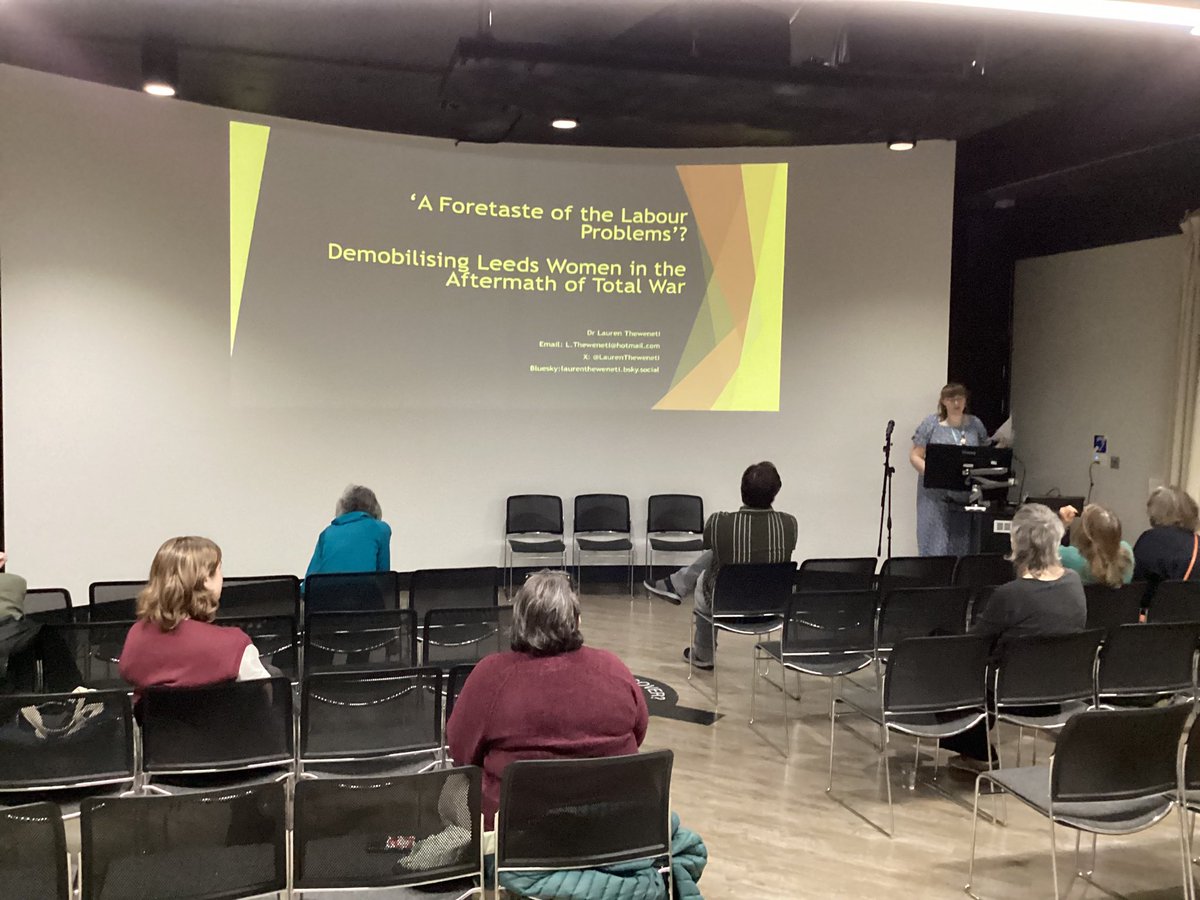 We’re about to get day 2 of ROYS underway, with <a href="/LaurenTheweneti/">Dr Lauren Theweneti</a>’s paper “‘a foretaste of the Labour Problems’: demobilising Leeds women in the aftermath of Total War”
