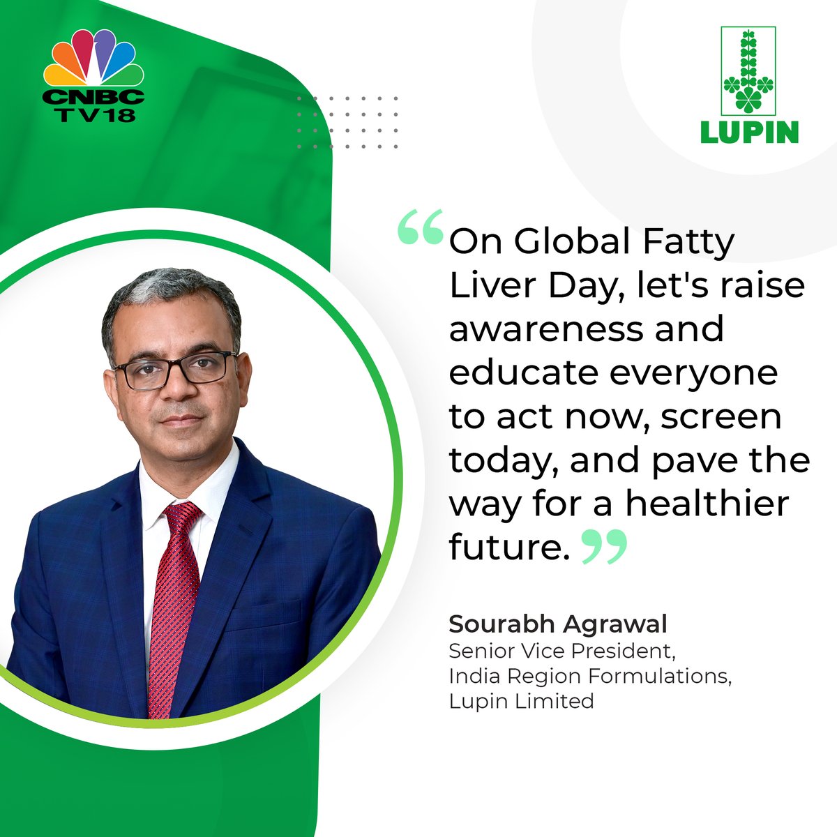 LupinGlobal's tweet photo. Read an insightful #AuthoredArticle by Sourabh Agrawal, Senior Vice President - India Region Formulations, highlighting the increasing threat of liver disease and how regular screening and awareness play a pivotal role in managing the condition. https://t.co/GqSkbcEjK5 https://t.co/7RFRJQAkaa