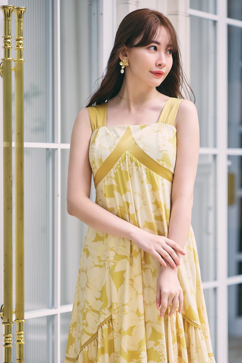 Mallorca Back Ribbon Floral Dress// Her lip toオリジナルの