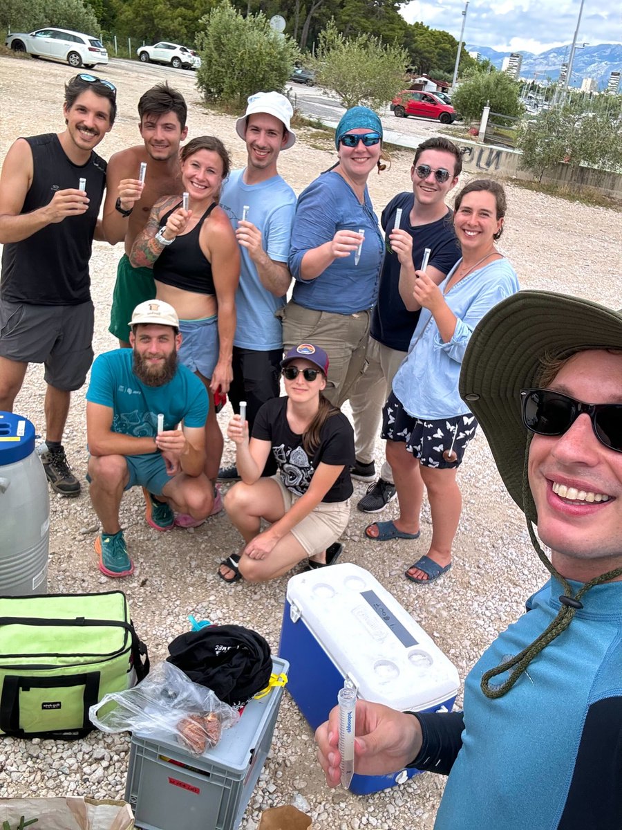 EMBLtrec's tweet photo. Time to celebrate! 🎉 

The LSI #EMBLtrec team marked a milestone yesterday with their 100th sampling site, which took place in Split, Croatia. 

Congratulations on the hard work, early mornings, late evenings, and the journey traveled. 

Cheers!

📸@TinaEnd/@FedeVignale https://t.co/mVXIaTEONh