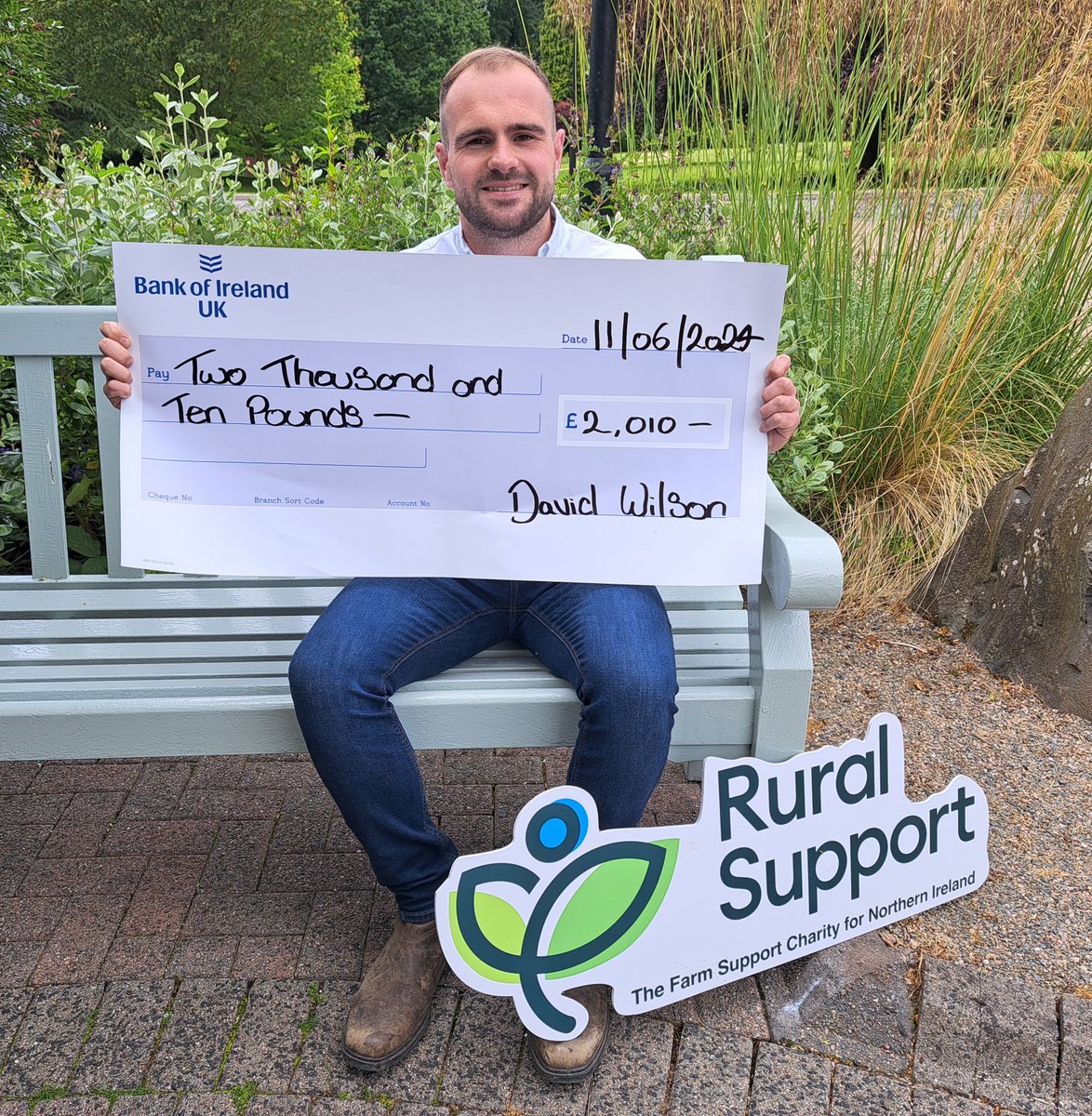 Local Carrickfergus man, David Wilson, recently ran the Belfast Marathon in aid of Rural Support &amp; rasied an amazing £2010. We are so grateful to David for taking on this fundraising challenge &amp; supporting the work that we do for the farming community across NI #ThankYou