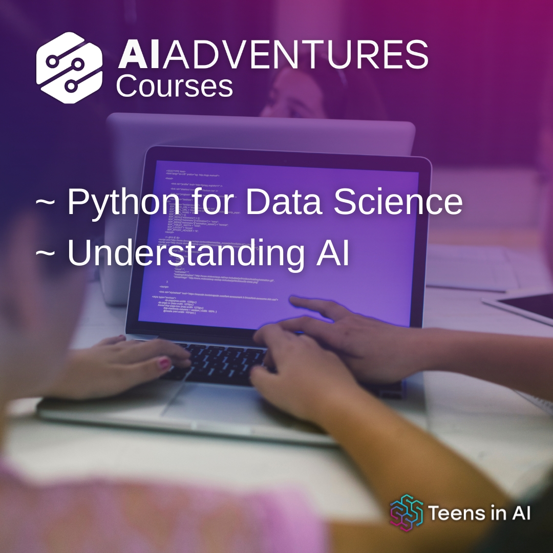TeensInAI's tweet image. ❓Parents and Educators of teens...do you want to ignite in them a passion for AI?
The #1 place to start is @Teens in AI's ~NEW~ #AIAdventures online, self-paced courses! Responsible #PythonForDataScience, #UnderstandingAI and more.
➡️See more..teensinai.com/courses/
#Teensinai