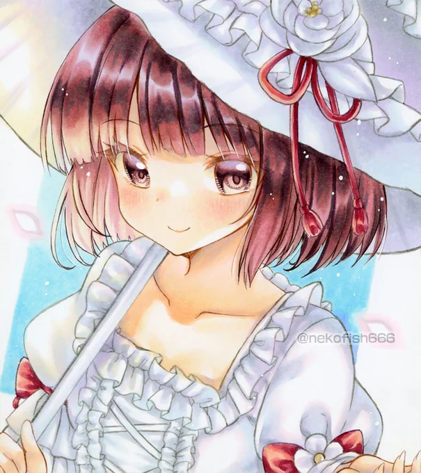 #アナログ画 #東方project#稗田阿求 