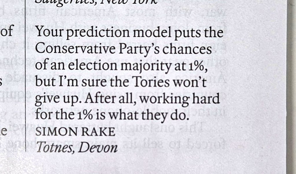 Quite the zinger in <a href="/TheEconomist/">The Economist</a>