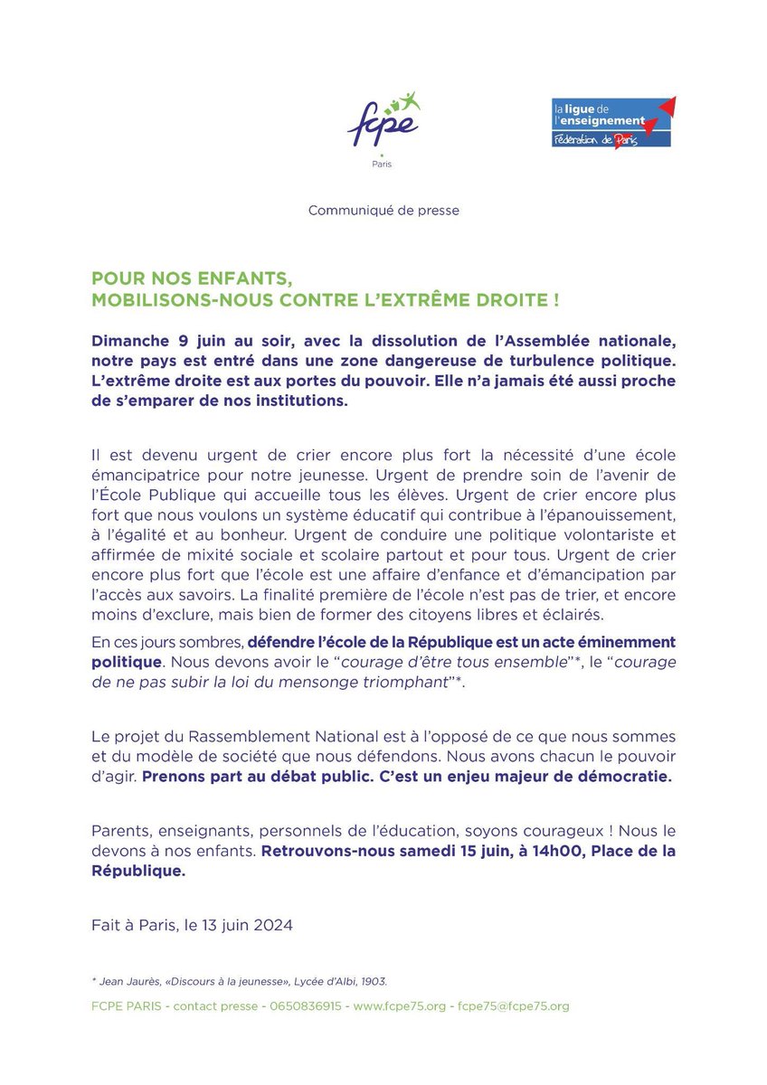 Parents Lycée Colbert Paris tweet media