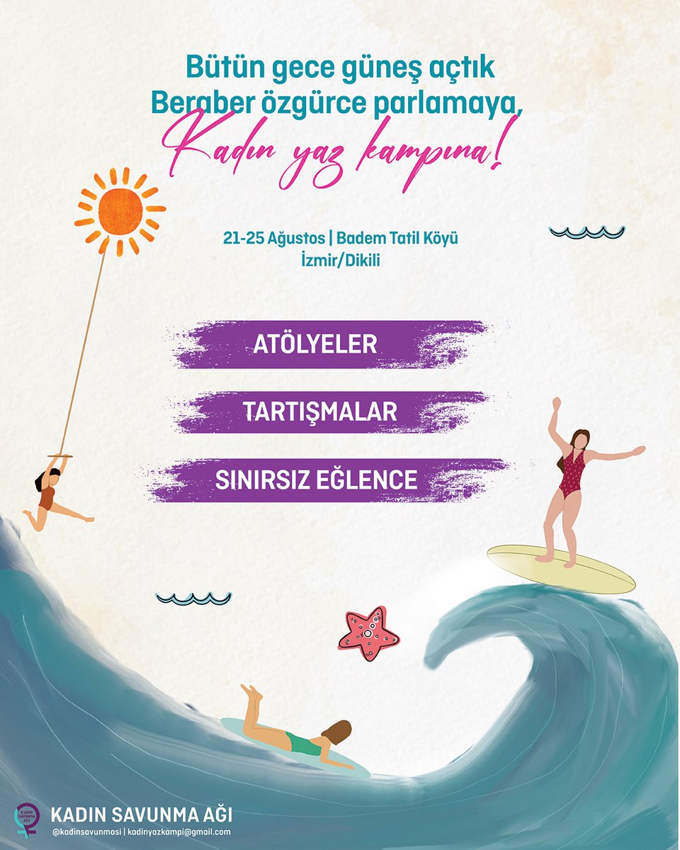 O gün geldi çattı ☀️

Zorlu bir yılın ardından bir kez daha bir araya gelmek için hepimiz hazırız. Anlatacak, paylaşacak, tartışacak çok şeyimiz var. 🌊

Kayıt olmak için🌟⬇️
forms.gle/bNU5agKWWBnd3q…