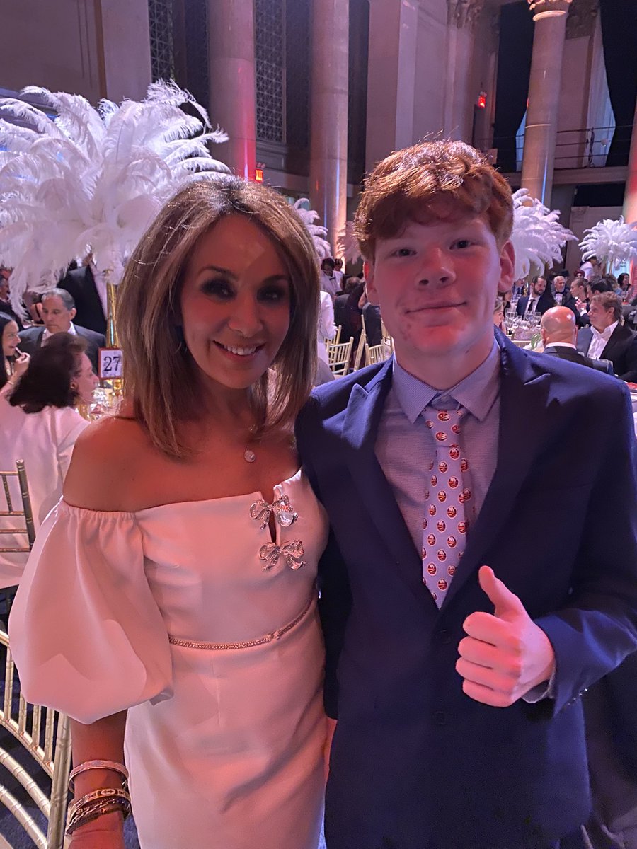 Our Half Hearted Hockey Hero got to meet <a href="/rosannascotto/">Rosanna Scotto</a> at the <a href="/AHANewYorkCity/">AHA in New York City</a> centennial gala last night! Our Jack’s story was told to a room full of very generous people &amp; helped to raise over $3.5 million in funding! So honored to be part of such an amazing evening ❤️ #aha100