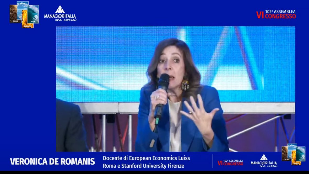 Veronica De Romanis, Docente di European Economics alla LUISS e alla Stanford University: “Nei prossimi due anni è prevista, solo di interessi, una spesa di 100 miliardi di debito pubblico. È chiaro che il nostro Paese ha bisogno di ridurre il debito.” #IlFuturoCheVogliamo