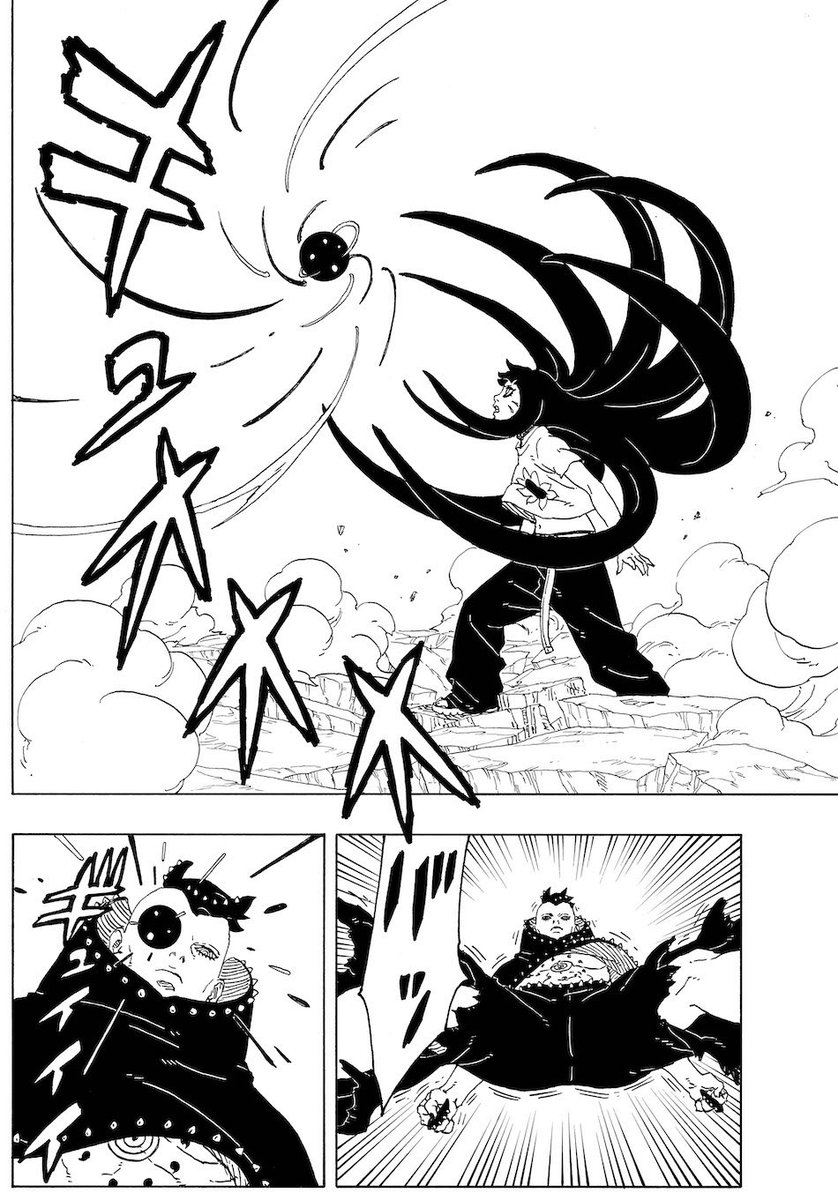 Code5629's tweet image. Jura and hima 😭 i guess sarada vs hidari is going to be the next chapter