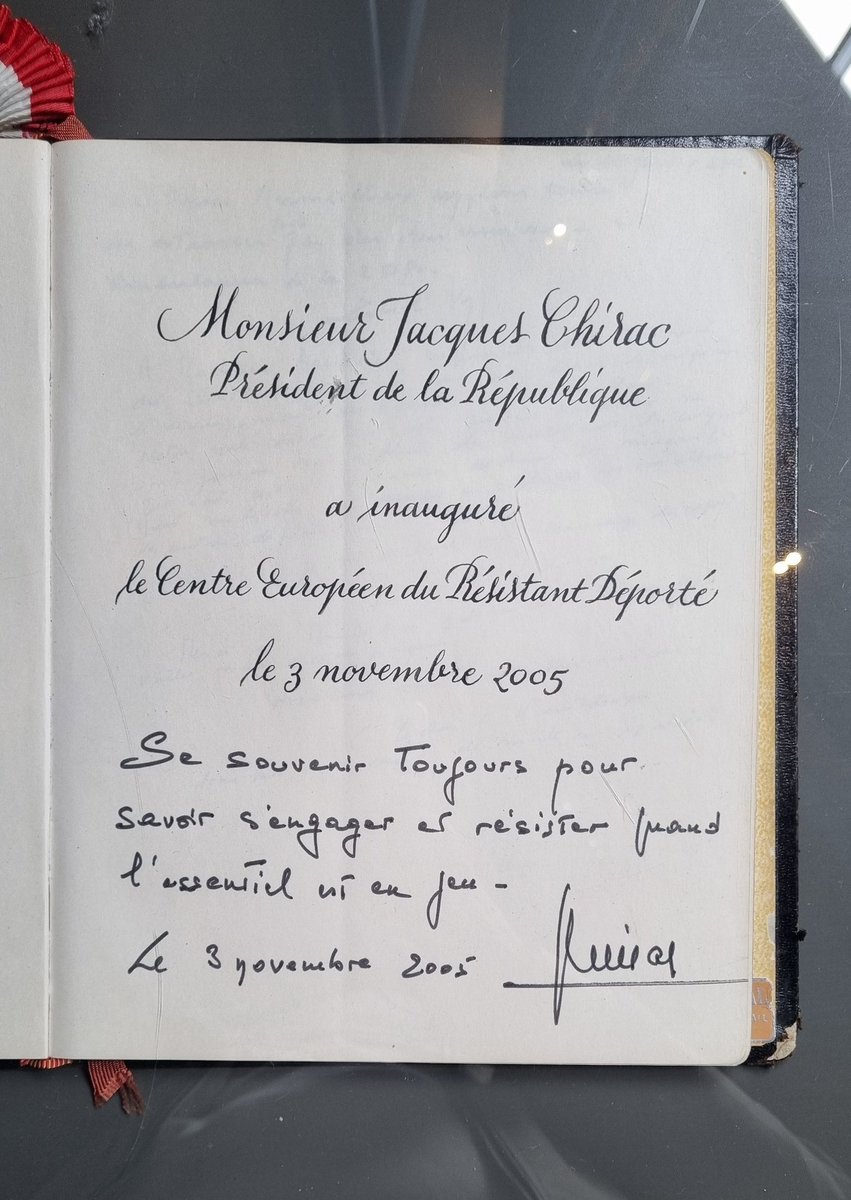 Alors que je visite le camp de concentration du Struthof avec mes élèves de 3e, je tombe sur ce mot de Jacques Chirac... plus que jamais d'actualité. 

RT largement.