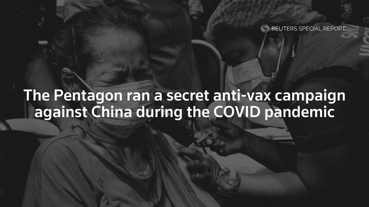 At the height of the COVID pandemic, the US military launched a secret propaganda operation to counter China’s growing influence in Southeast Asia, aiming to sow doubt about the safety and efficacy of China’s vaccines and other aid reut.rs/3z3dSDZ